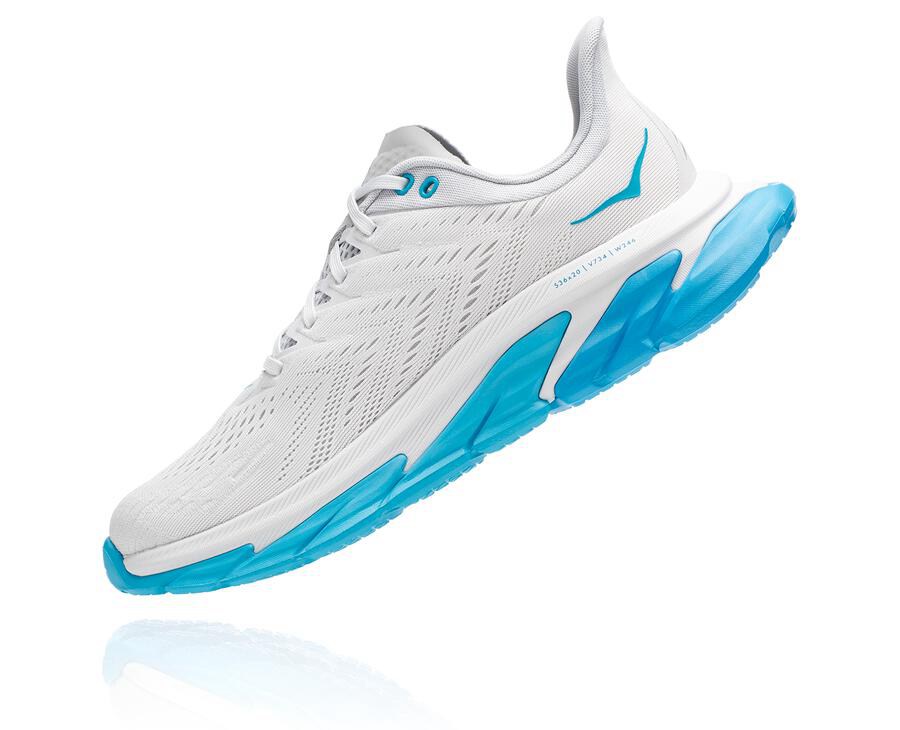 Hoka One One Koşu Ayakkabısı Erkek Beyaz/Mavi - Clifton Edge - ZS7635049